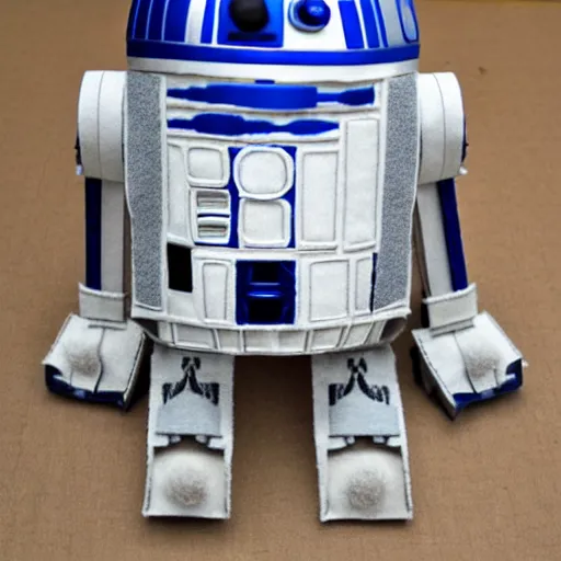 Prompt: r 2 d 2, felt