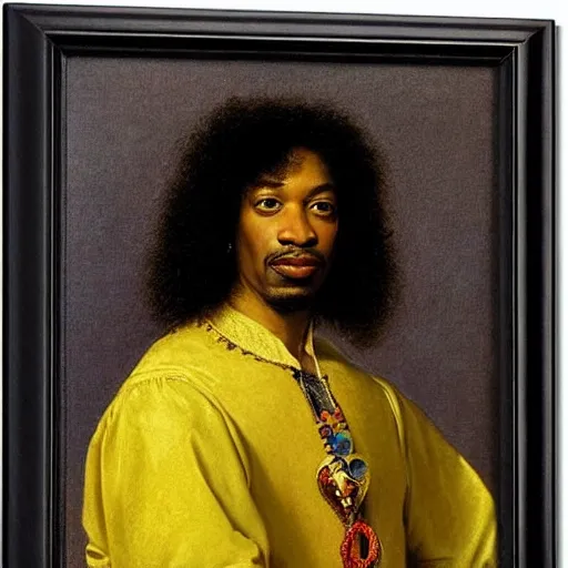 Image similar to renaissance portrait of Rick James, masterpiece by Eugene de Blaas