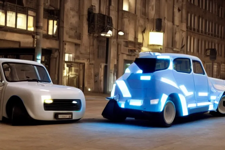 Image similar to Renault 4 car in the Movie TRON (2010)