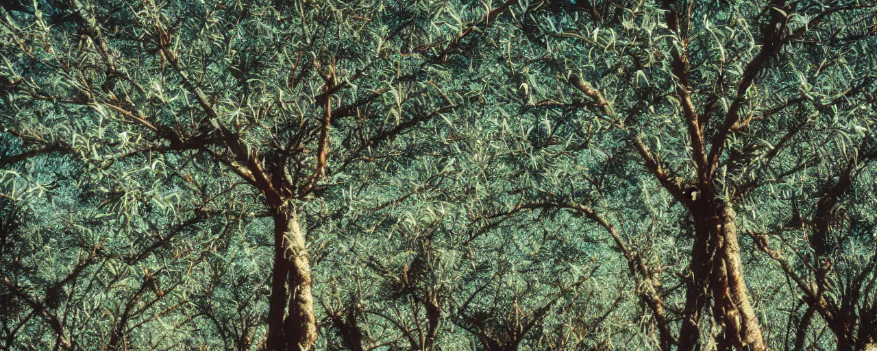 Prompt: wide angle photo of spaghetti growing in an tree orchard, canon 5 0 mm, cinematic lighting, photography, film, retro, kodachrome