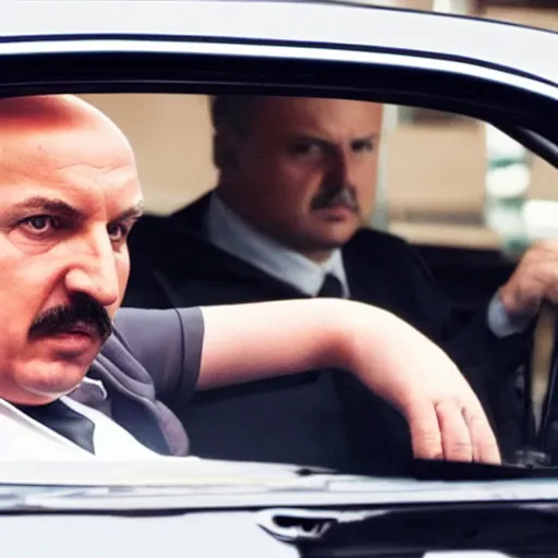 Prompt: Alexander Lukashenko in Drive, cinematic still