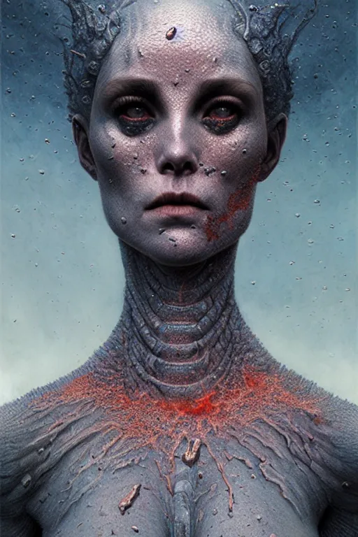 Prompt: gorgeous lilith cut in half the mother of all monsters dusty, destroyer! of worlds, void eyes, raining ash & smoke, fine art masterpiece, highly detailed dino valls wayne barlowe machiej kuciara, dramatic lighting, long shot, wide angle, uhd 8 k, sharp focus
