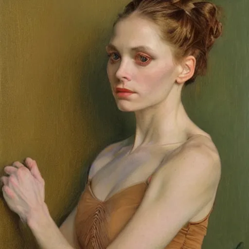 Prompt: portrait of a prima ballerina, by donato giancola and berthold woltze.
