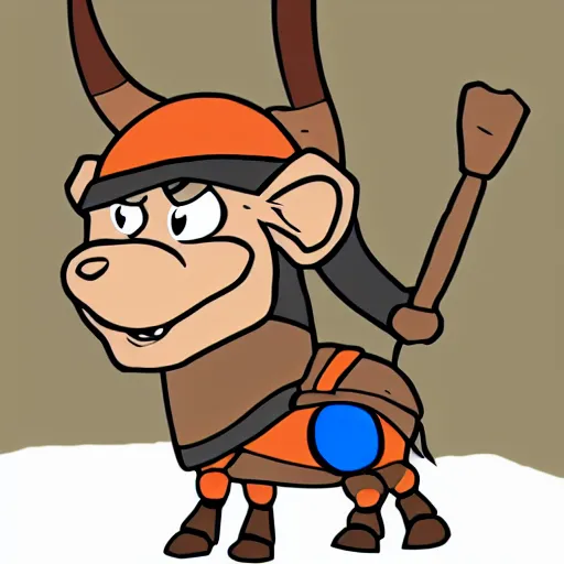 Image similar to cartoon donkey viking