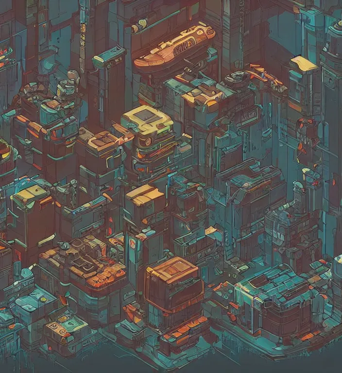 2D Pixel Art CYBERPUNK Backgrounds, 2D Building