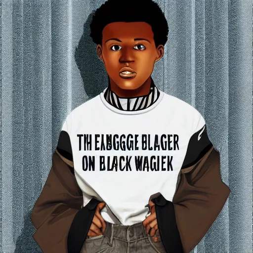 Image similar to the exaggerated swagger of a black teen