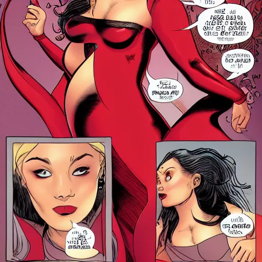 Image similar to Scarlet Witch pregnant