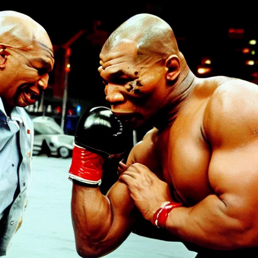 Image similar to watch out!! mike tyson will bite your ear off!!