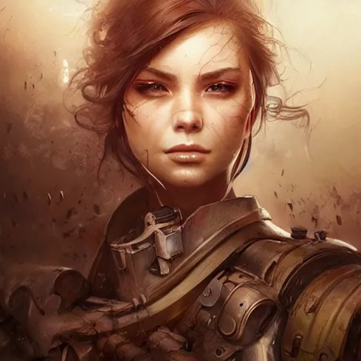 Prompt: only the dead have seen the end of war, artwork by artgerm, very detailed and intricated human face of pain, battle scars, rendered in pov - ray, style of thomas kinkade and greg rutkowski