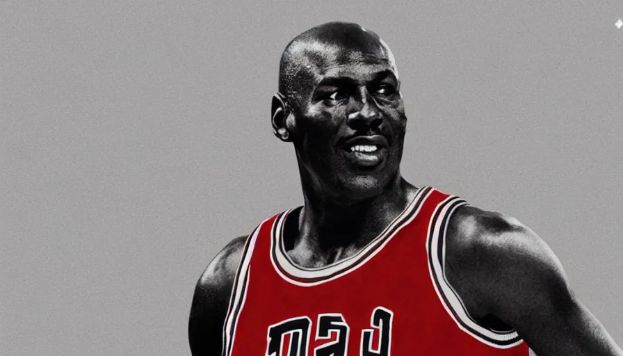 Image similar to michael jordan is soccer player, hyperdetailed, artstation, cgsociety, 8 k