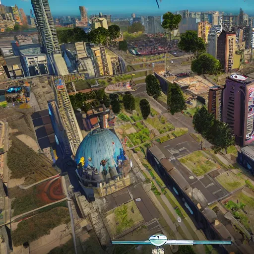 Image similar to a open world game set in buenos aires