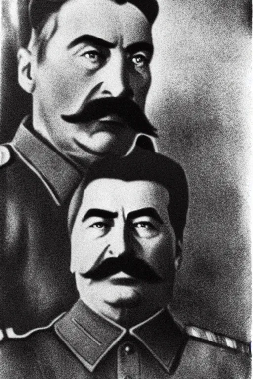 Image similar to portrait of joseph stalin in the gulag jail