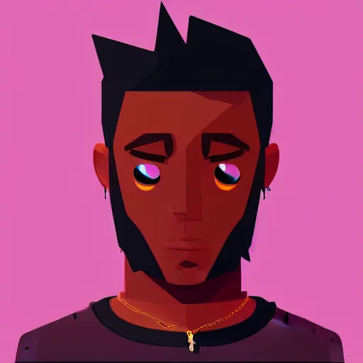 Image similar to 2 d character design, male rapper, vector art, digital art, portrait, 4 k, 8 k, sharp focus, smooth, illustration, concept art, music artist