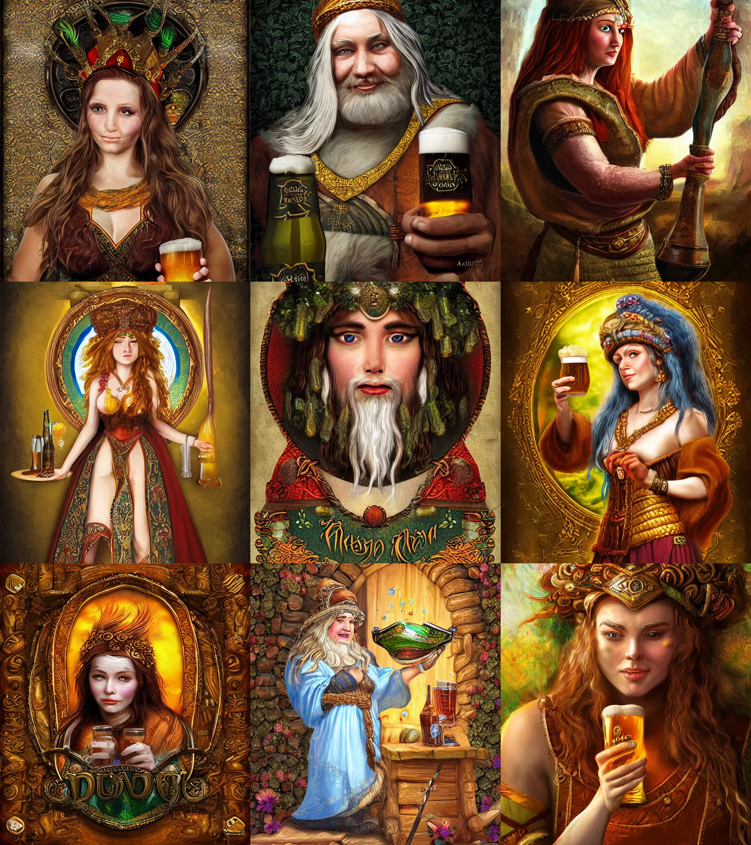 Prompt: the dwarvish goddes of beer, high detail, high resolution, fantasy digital art