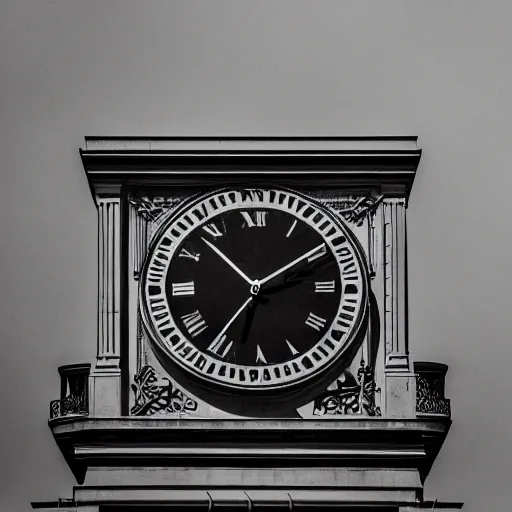 Prompt: Photograph of a clock at five in the afternoon