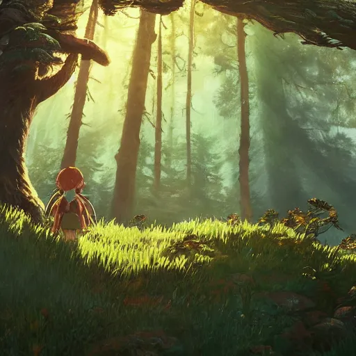 Prompt: forest fairy kingdom, Beautiful Landscape, wide angle, by Miyazaki, Nausicaa Ghibli, Breath of The Wild, dramatic lighting, cinematic, establishing shot, extremely high detail, foto realistic, cinematic lighting, post processed, concept art, high details, cinematic, 8k resolution, beautiful detailed, photorealistic, digital painting, artstation, concept art, smooth, sharp focus, artstation trending, octane render, unreal engine