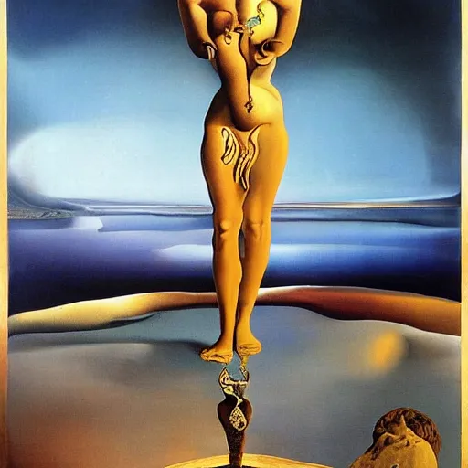 Image similar to goddess, salvador dali