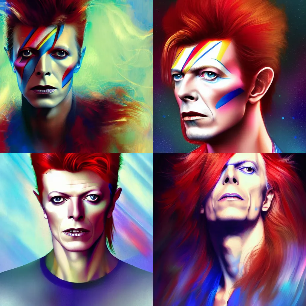 david bowie digital portrait, high quality | Stable Diffusion | OpenArt