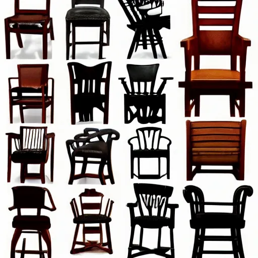 Image similar to world of chairs. chair city full of chairs