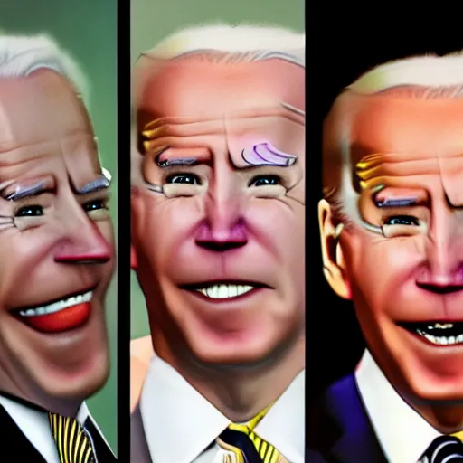 Prompt: Joe Biden magical girl transformation sequence