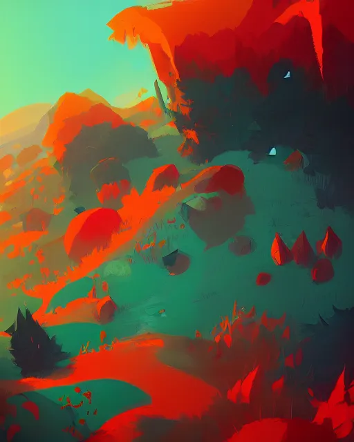 Image similar to autumn hill illustration by anton fadeev