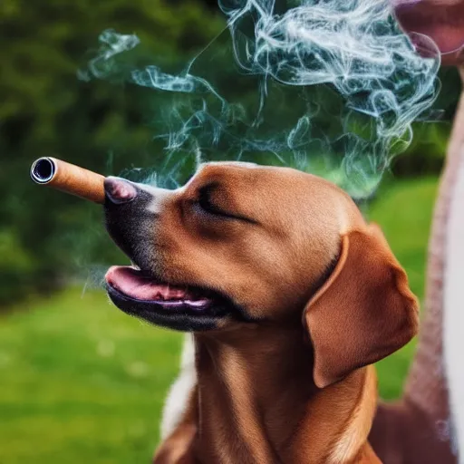 Prompt: dog smoking cigar, 4k, HD, beatiful house