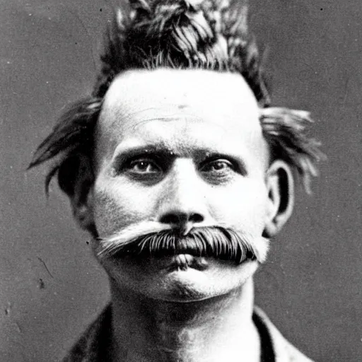 Image similar to a photograph of a half - man half - fox bandit from the 1 8 9 0 s