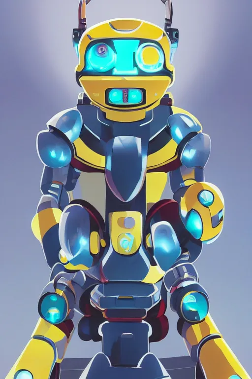 Image similar to metabots medabots medarotto medarot robot minimalist comics helmet mask neon cybereye, behance hd by jesper ejsing, by rhads, makoto shinkai and lois van baarle, ilya kuvshinov, rossdraws global illumination ray tracing hdr radiating a glowing aura