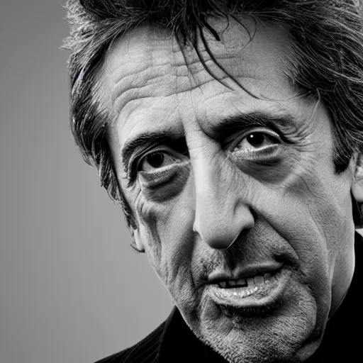 Prompt: portrait of al pacino by mitch griffiths