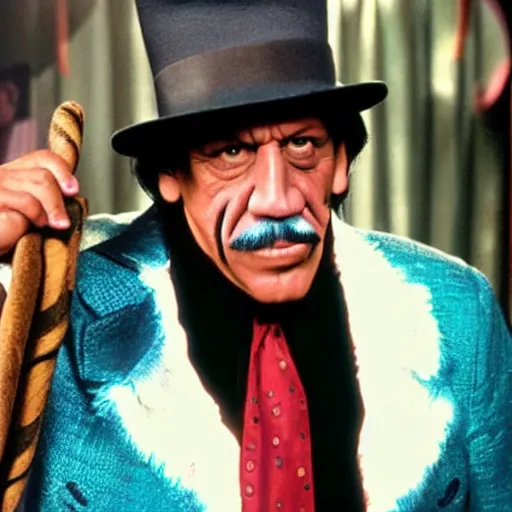 Image similar to danny trejo in willy wanka