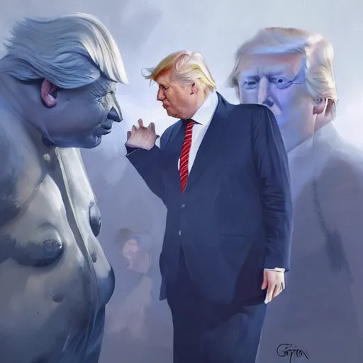 Prompt: boris johnson with donald trump, organic painting, matte painting, bold shapes, hard edges, aesthetic octane render, unreal engine, trending on artstation, by greg manchess, huang guangjian, gil elvgren, sachin teng, greg rutkowski, magali villeneuve, artgerm, jeremy lipkin, michael garmash and, rey