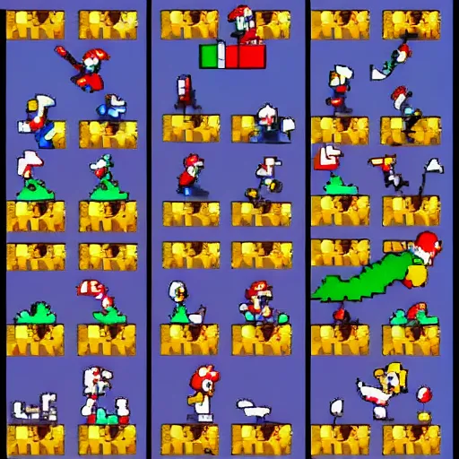 Image similar to Super Mario game sprites