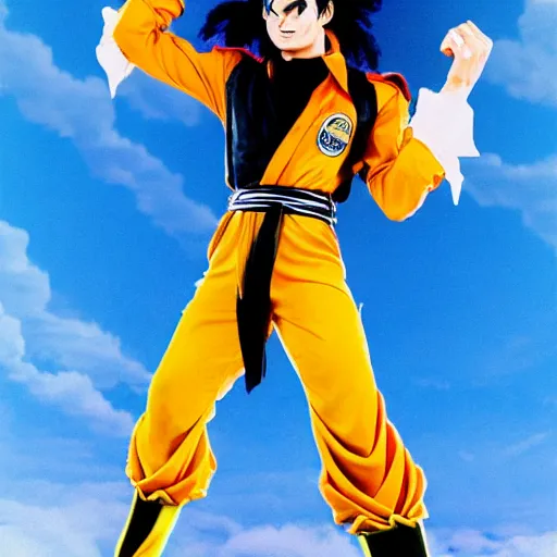 Image similar to Michael Jackson as a dragon ball character