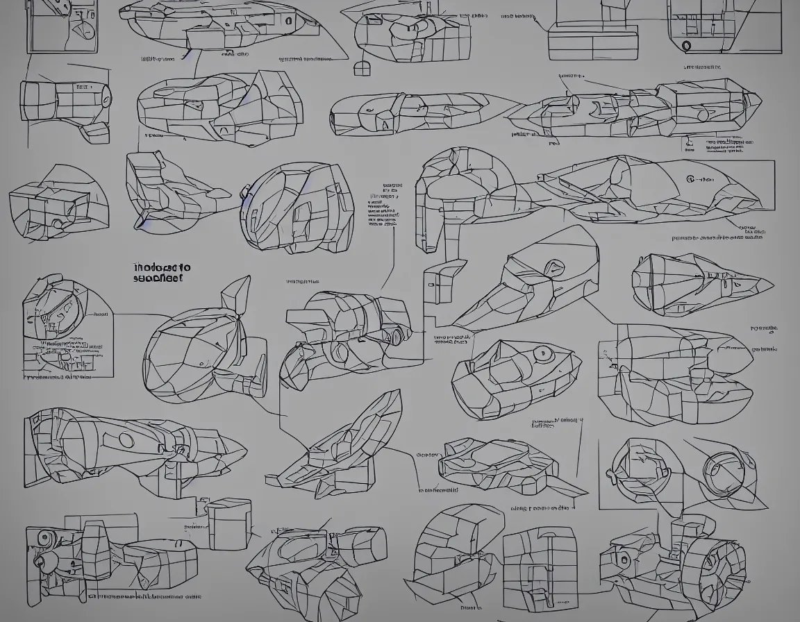 Prompt: instructions how to build a spaceship, ikea instructions