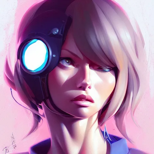 Image similar to pamela anderson, portrait shinkai makoto studio ghibli studio key hideaki anno sakimichan stanley artgerm lau rossdraws james jean marc simonetti elegant highly detailed digital painting artstation pixiv