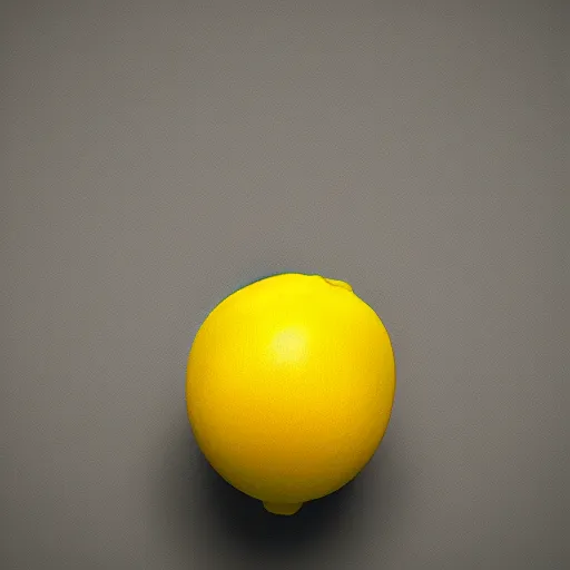 Image similar to a high quality render of a low poly lemon,