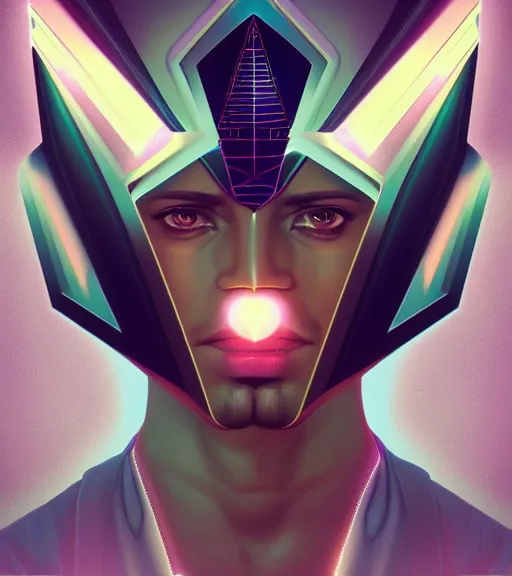 Prompt: symmetry!! egyptian king of technology, solid cube of light, hard edges, product render retro - futuristic poster scifi, lasers and neon circuits, brown skin male egyptian king, intricate, elegant, highly detailed, digital painting, artstation, concept art, smooth, sharp focus, illustration, dreamlike, art by artgerm