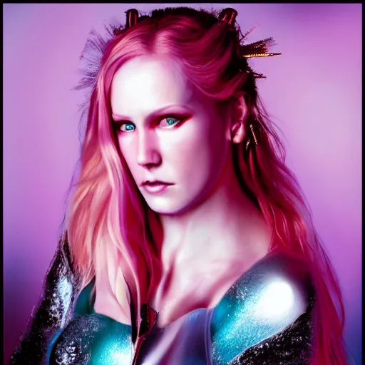 Image similar to hyper - realistic portrait of the singer aurora aksnes, 8 k, photo, art by david lachapelle