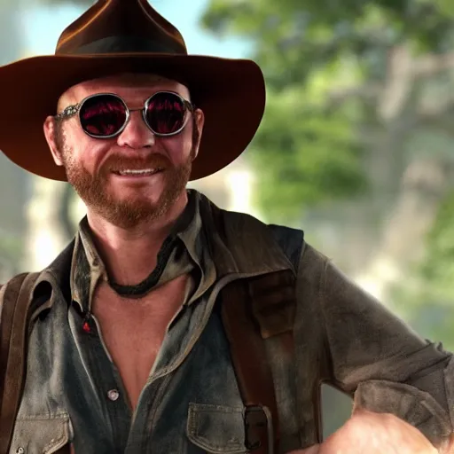 Image similar to Dan Ryckert as Indiana Jones