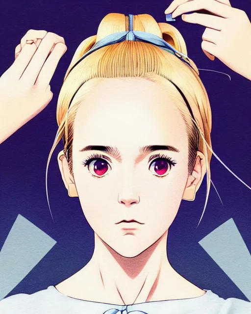 Prompt: portrait Anime as kiernan shipka mad men girl cute-fine-face, blond-hair pretty face, realistic shaded Perfect face, fine details. Anime. mad men realistic shaded lighting by Ilya Kuvshinov katsuhiro otomo ghost-in-the-shell, magali villeneuve, artgerm, rutkowski, WLOP Jeremy Lipkin and Giuseppe Dangelico Pino and Michael Garmash and Rob Rey