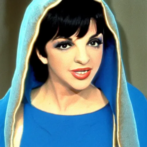 Prompt: liza minnelli as mary the mother of jesus