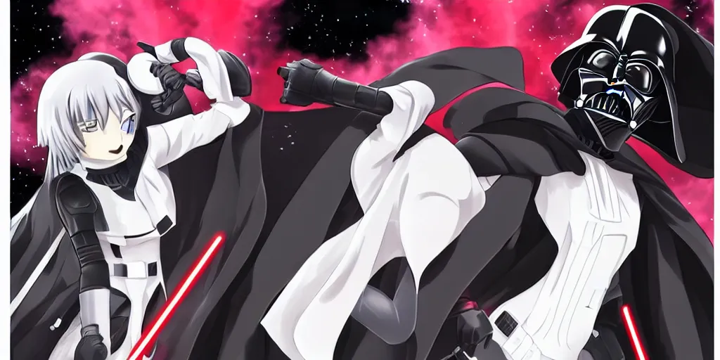 Image similar to darth vader anime girl