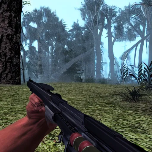 Prompt: Turok Evolution with modern graphics