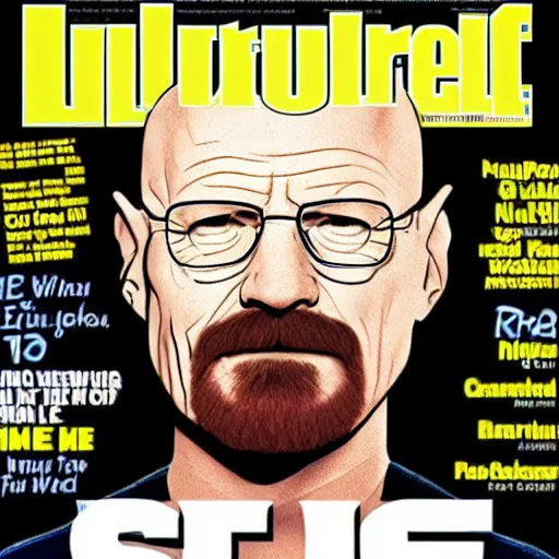 Prompt: Walter White on the cover of Swimsuit Illustrated (2020)