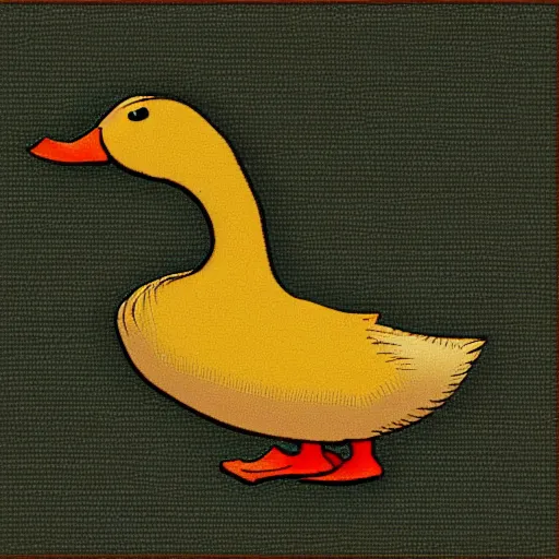 Prompt: A duck illustration in the style of Stephen Cartwright