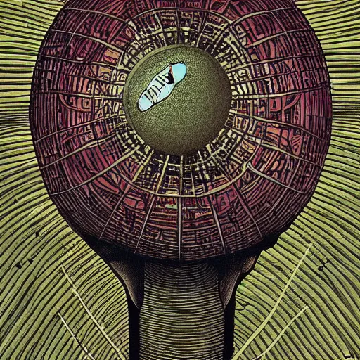 Prompt: illustration of football ball, by artgem, da vinci and victo ngai