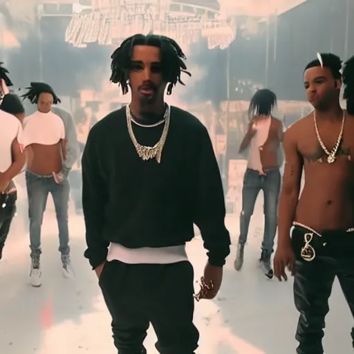 Prompt: drake in the music video for playboi carti's meh