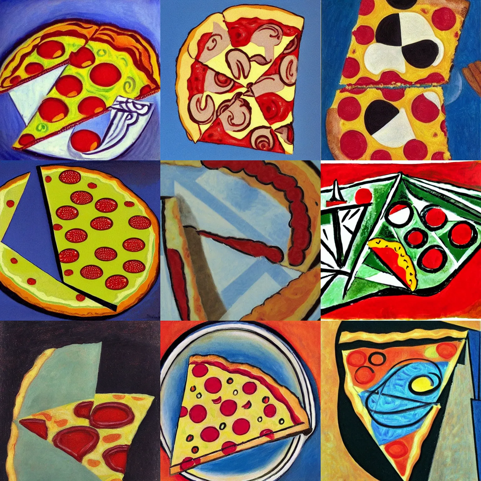 Prompt: Slice of Pizza - Picasso