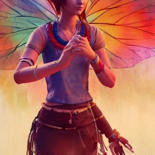 Prompt: an indian fairy, style game life is strange true colors square enix, trending on artstation, painted by greg rutkowski, render with game the last of us parte ii details