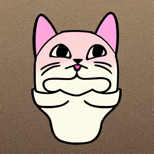 Image similar to cute cat head with snake body